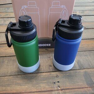 Insulated Water Bottle 2 Pack-12oz Stainless Steel For School and Sports